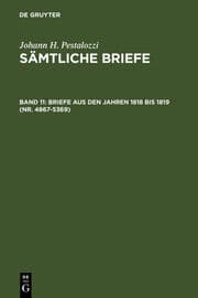 Cover von Johann Heinrich Pestalozzi: Sämtliche Briefe 11