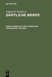 Cover von Johann Heinrich Pestalozzi: Sämtliche Briefe 6
