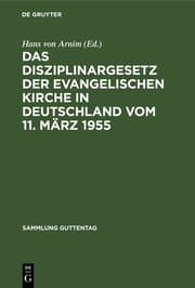 Cover von Das Disziplinargesetz der Evangelischen Kirche in Deutschland vom 11. März 1955