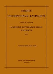 Cover von Inscriptiones Aegypti et Asiae. Inscriptiones provinciarum Europae Graecarum. Inscriptionum Illyrici partes I-V