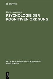 Cover von Psychologie der kognitiven Ordnung