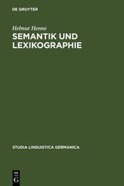 Cover von Semantik und Lexikographie