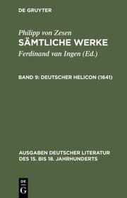 Cover von Deutscher Helicon (1641)