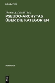 Cover von Pseudo-Archytas über die Kategorien