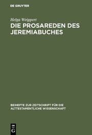 Cover von Die Prosareden des Jeremiabuches