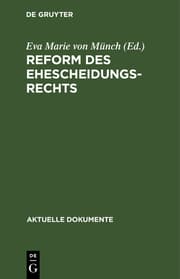 Cover von Reform des Ehescheidungsrechts