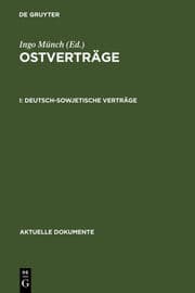 Cover von Deutsch-sowjetische Verträge