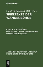 Cover von Schau-Bühne englischer und frantzösischer Comoedianten (1670)