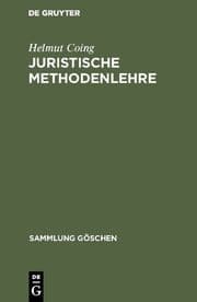Cover von Juristische Methodenlehre