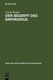 Cover von Der Begriff des Empirismus