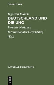 Cover von Deutschland und die UNO