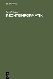 Cover von Rechtsinformatik