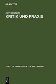 Cover von Kritik und Praxis