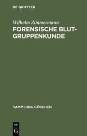 Cover von Forensische Blutgruppenkunde