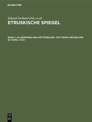 Cover von Allgemeines und Götterbilder. Text Erste Abtheilung zu Tafel I-XXX