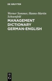 Cover von Management Dictionary German-English