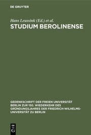 Cover von Studium Berolinense