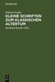 Cover von Kleine Schriften zum klassischen Altertum