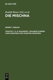 Cover von Maaserot /Maaser Scheni (Vom Zehnten/Vom zweiten Zehnten)