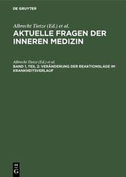 Cover von Veränderung der Reaktionslage im Krankheitsverlauf