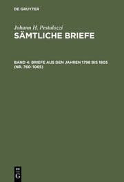 Cover von Johann Heinrich Pestalozzi: Sämtliche Briefe 4