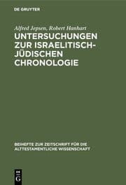 Cover von Untersuchungen zur israelitisch-jüdischen Chronologie