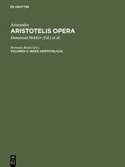 Cover von Index Aristotelicus