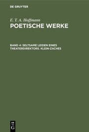 Cover von Seltsame Leiden eines Theaterdirektors.Klein-Zaches