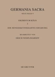 Cover von Germania Sacra. Neue Folge 9