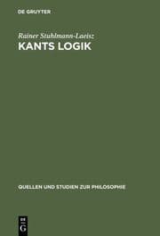 Cover von Kants Logik