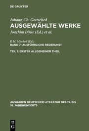 Cover von Ausführliche Redekunst. Erster Allgemeiner Theil