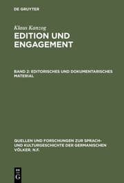 Cover von Editorisches und dokumentarisches Material