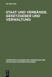 Cover von Staat und Verbände.Gesetzgeber und Verwaltung