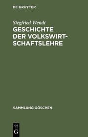 Cover von Geschichte der Volkswirtschaftslehre