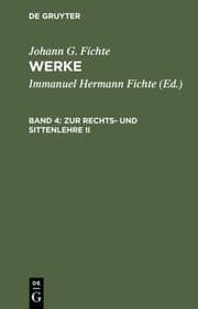 Cover von Fichtes Werke IV