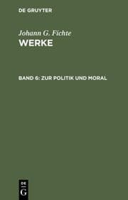 Cover von Fichtes Werke VI