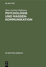 Cover von Psychologie und Massenkommunikation