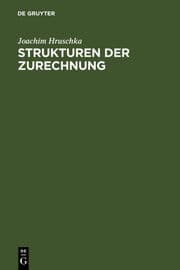 Cover von Strukturen der Zurechnung