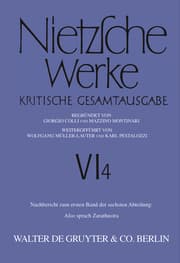 Cover von Nachbericht zum ersten Band der sechsten Abteilung