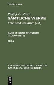 Cover von Deutscher Helikon. Zweiter Teil