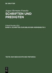 Cover von Schriften zur Biblischen Hermeneutik I