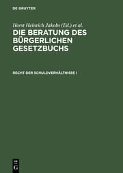 Cover von Recht der Schuldverhältnisse I