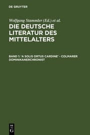 Cover von 'A solis ortus cardine' - Colmarer Dominikanerchronist