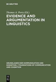 Cover von Evidence and Argumentation in Linguistics