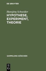 Cover von Hypothese, Experiment, Theorie
