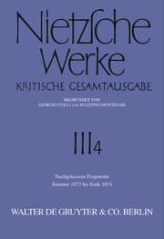 Cover von Nachgelassene Fragmente Sommer 1872 - Ende 1874