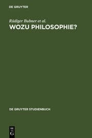 Cover von Wozu Philosophie