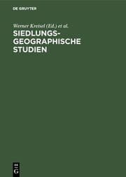 Cover von Siedlungsgeographische Studien