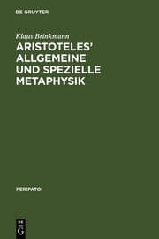 Cover von Aristoteles' allgemeine und spezielle Metaphysik