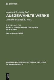 Cover von Versuch einer Critischen Dichtkunst. Kommentar
